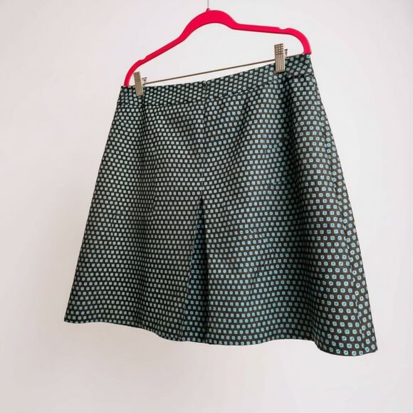 💙 Ann Taylor LOFT NWT Skirt Sz 10 • Blue Black Geometric • Lined ✨ - Picture 2 of 5